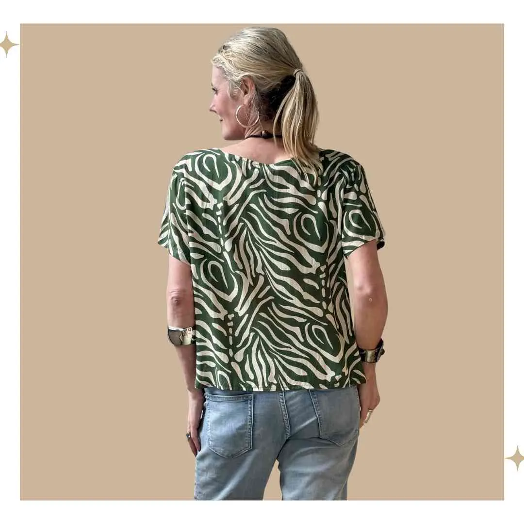 SALMA Button Blouse - Alocacia