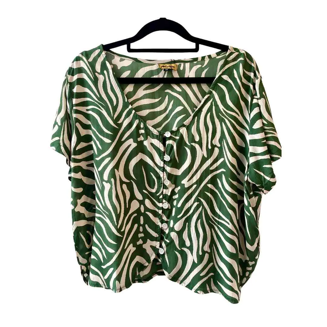 SALMA Button Blouse - Alocacia