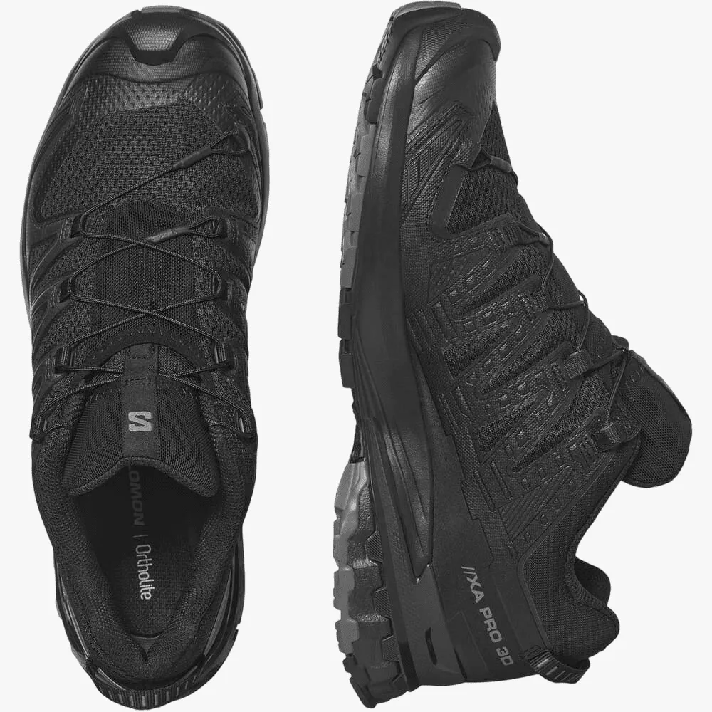Salomon Mens Xa Pro 3D V9 Trail Sneaker Black Phantom Pewter
