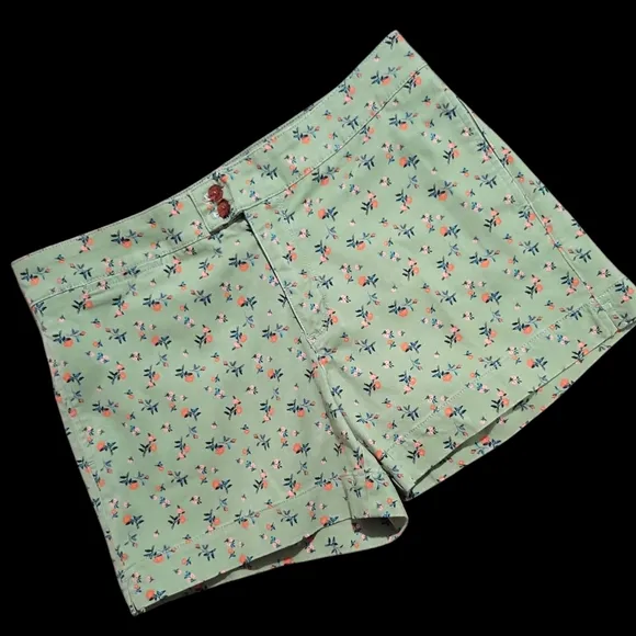 Sanctuary × Anthropologie Women's Odyssey Floral Shorts Size 29 Green Floral
