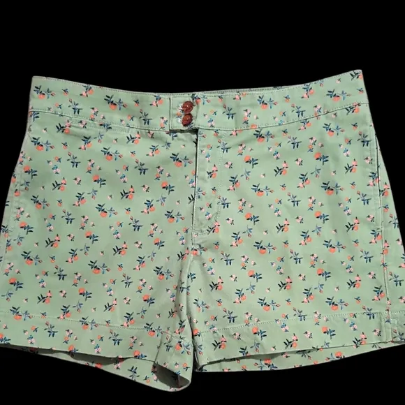 Sanctuary × Anthropologie Women's Odyssey Floral Shorts Size 29 Green Floral