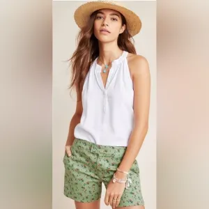 Sanctuary × Anthropologie Women's Odyssey Floral Shorts Size 29 Green Floral
