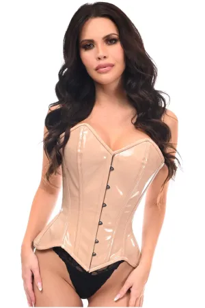 Sassy Nude Patent Steel Boned Overbust Corset