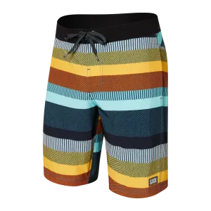 Saxx Mens Betawave 7" Swim Shorts -  Blanket Stripe