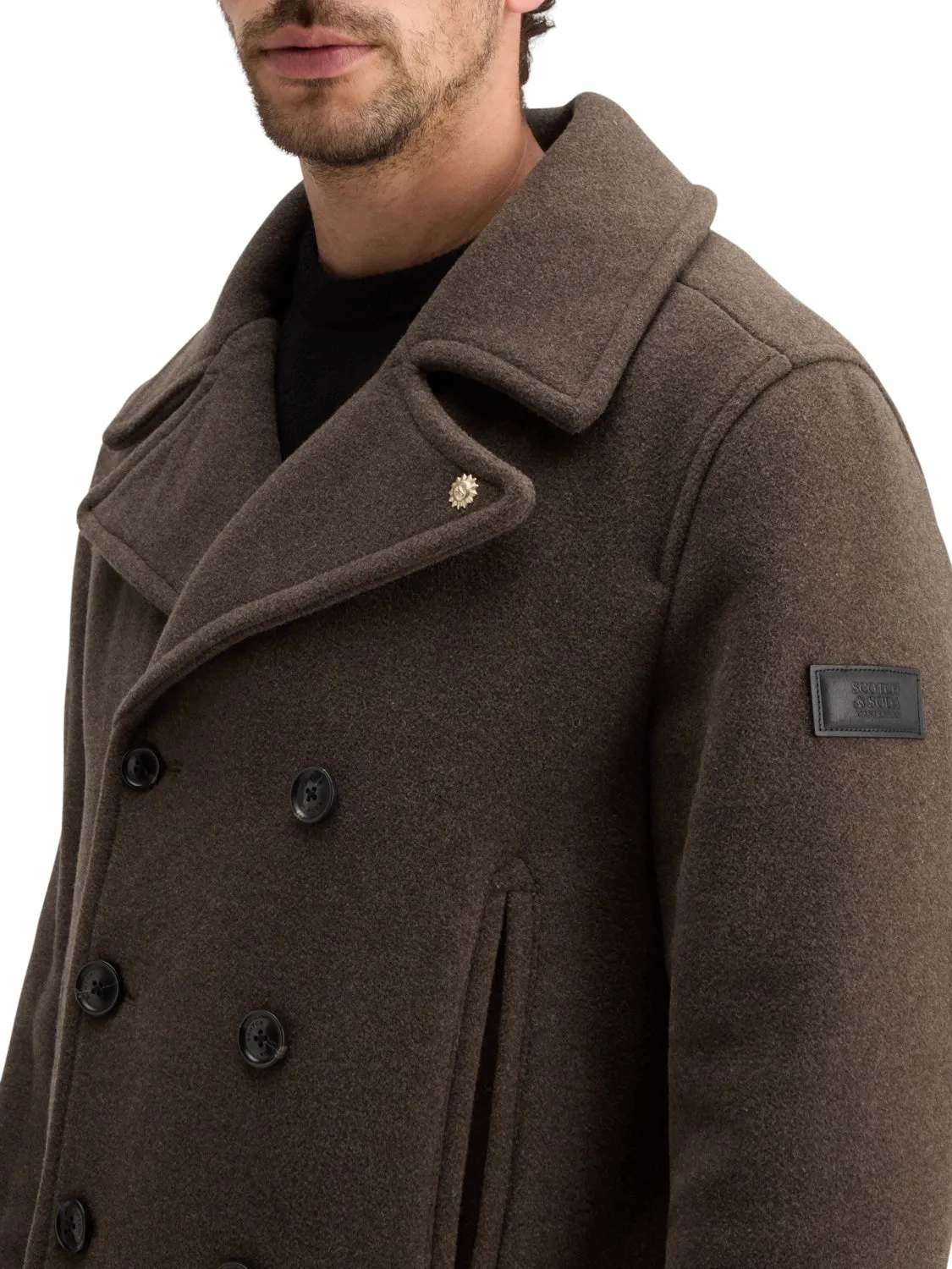 SCOTCH & SODA WOOL BLEND PEACOAT 178611