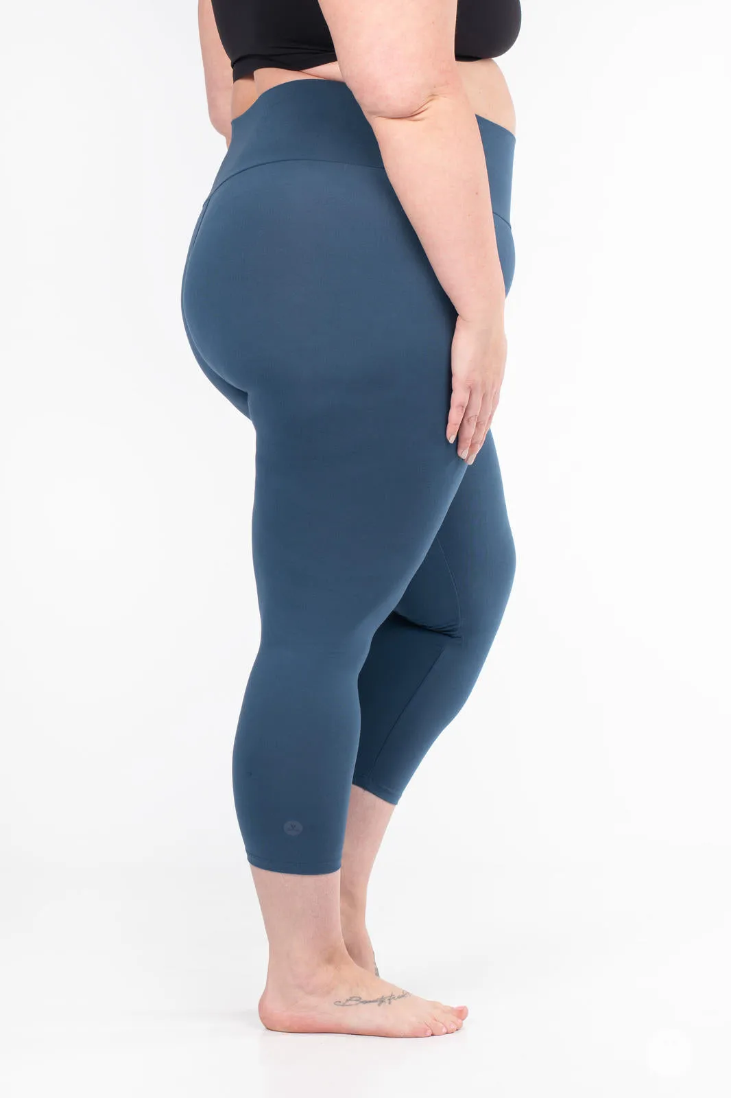 Seaport Blue High-Waisted Crops