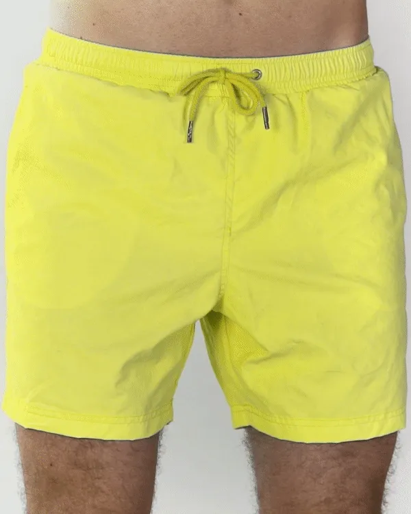 Sea'Sons - Green - Yellow | Color changing swim shorts