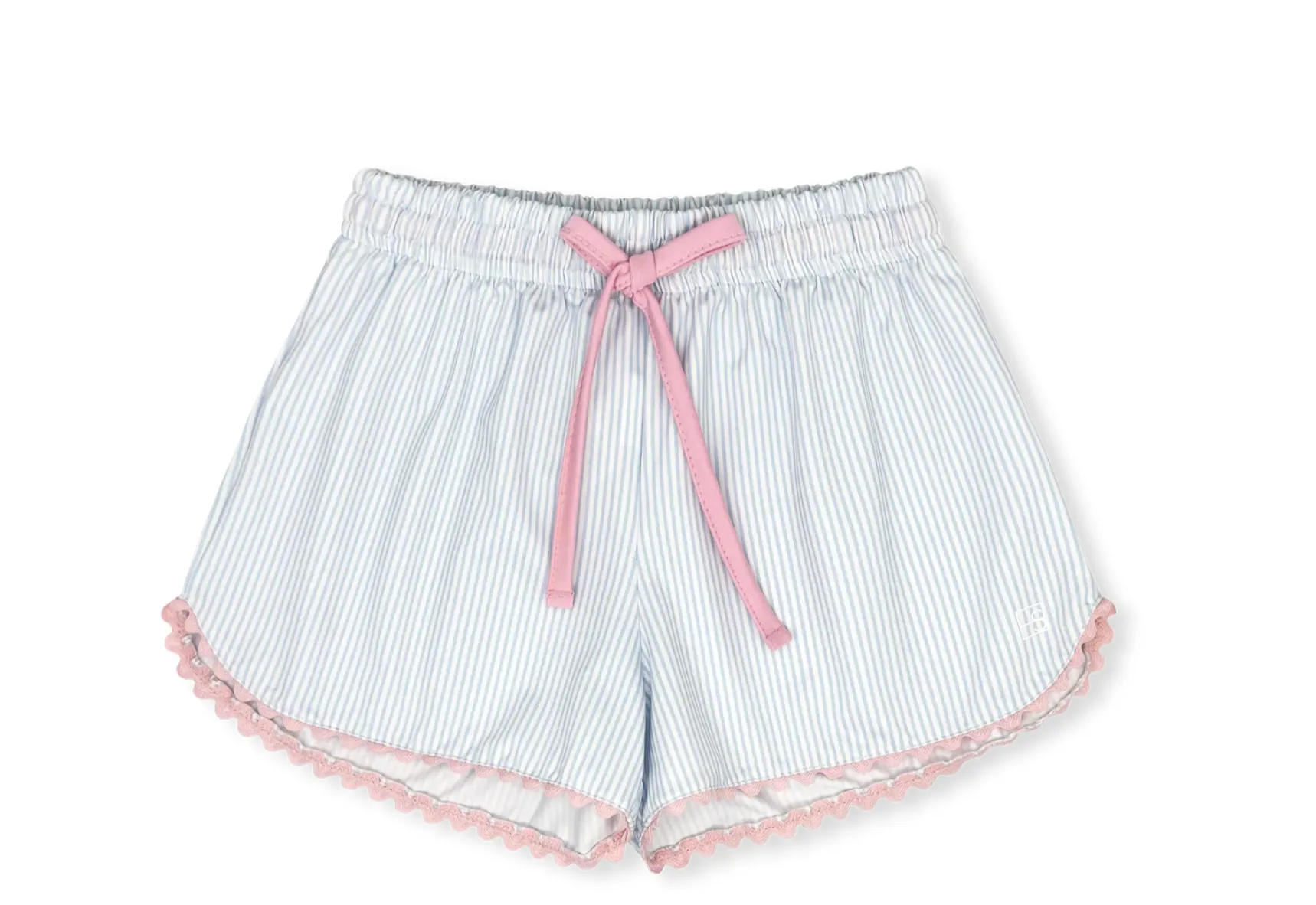 Set Athletic: Emily Short - Cotton Candy Blue Ministripe, Cotton Candy Pink