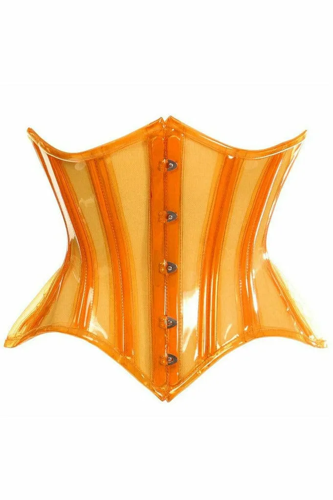 Sexy Orange Clear Curvy Underbust Waist Cincher Corset