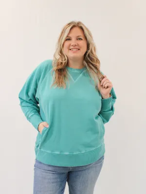 SHANDA CURVY TERRY PULLOVER