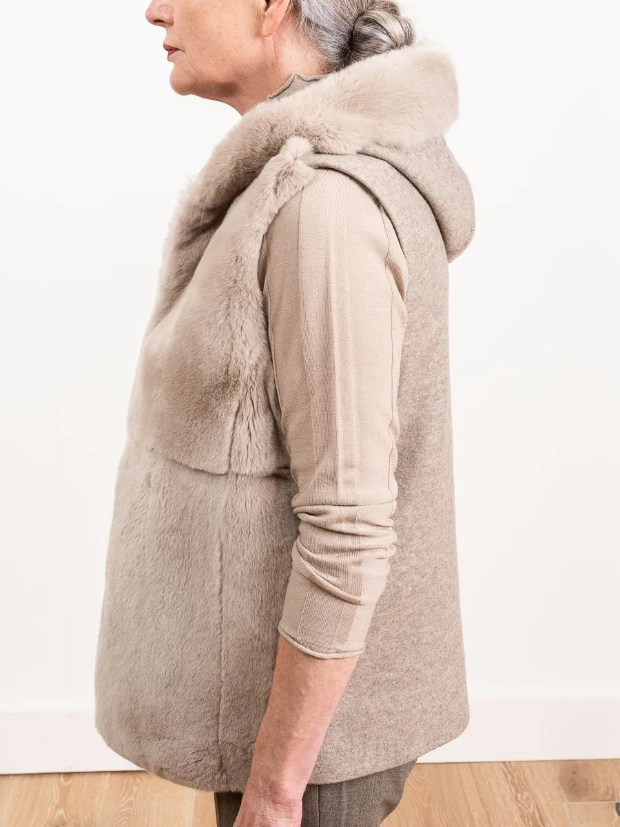 shearling vest