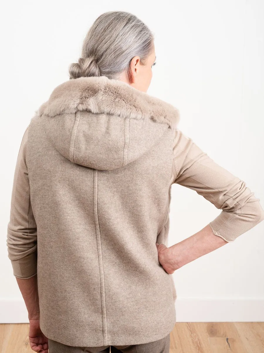 shearling vest