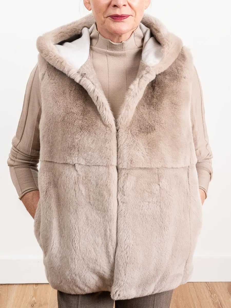 shearling vest