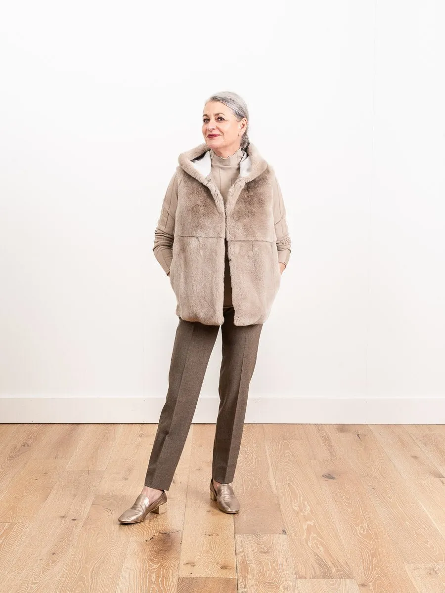 shearling vest