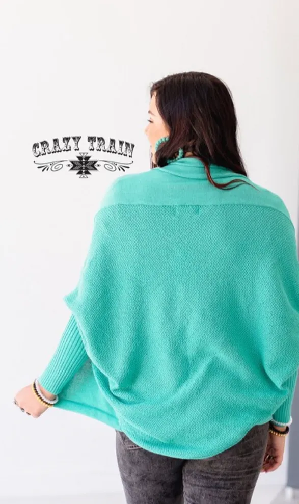 SHERIDAN CARDIGAN IN TURQUOISE