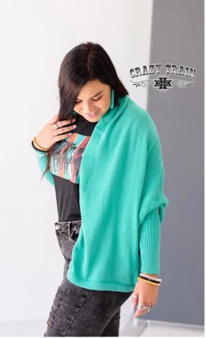 SHERIDAN CARDIGAN IN TURQUOISE