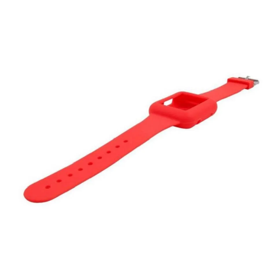 Silicone Sport Band with Buckle for Apple Watch - 38mm or 42mm Options - Black, Green, White, Blue or Red