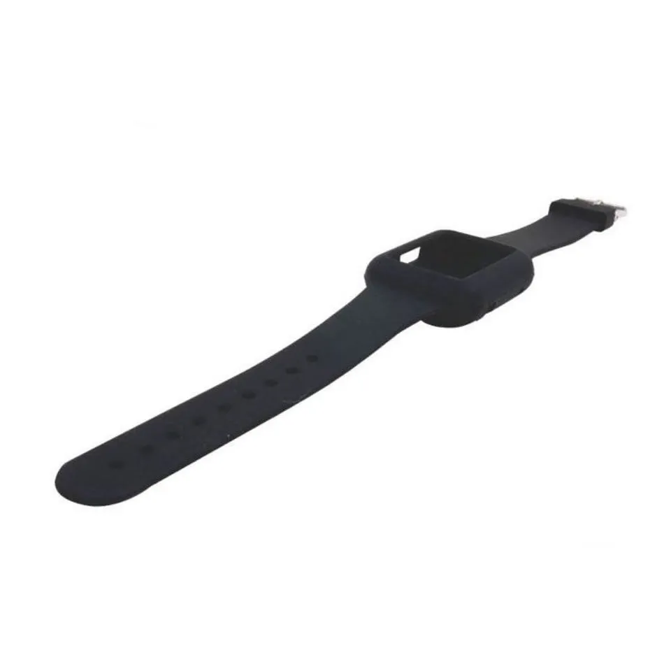 Silicone Sport Band with Buckle for Apple Watch - 38mm or 42mm Options - Black, Green, White, Blue or Red