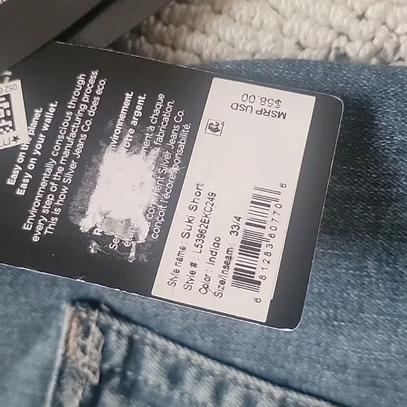Silver Jeans Plus Size Suki Curvy Fit Mid Rise Shorts Size 33