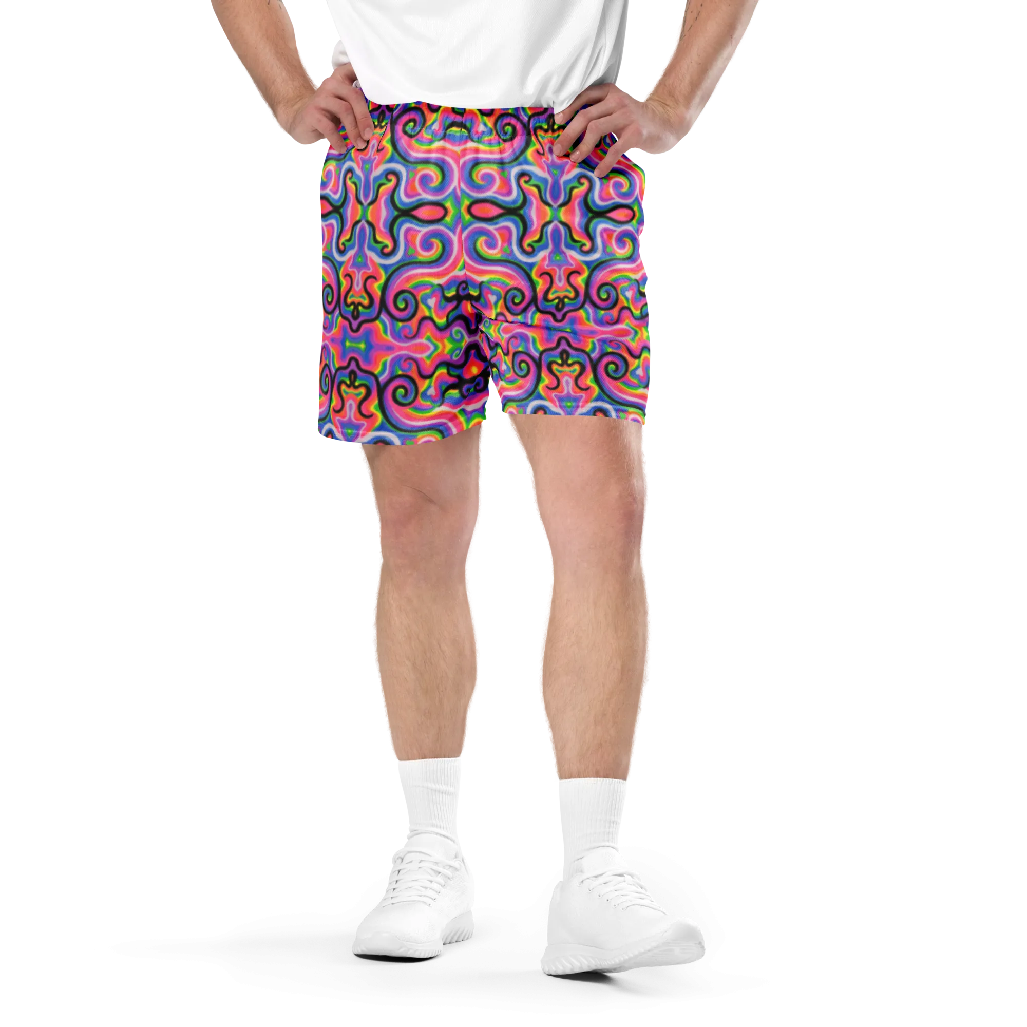 Soft Athletic Shorts (100% Recycled Material)- "Electric" Design