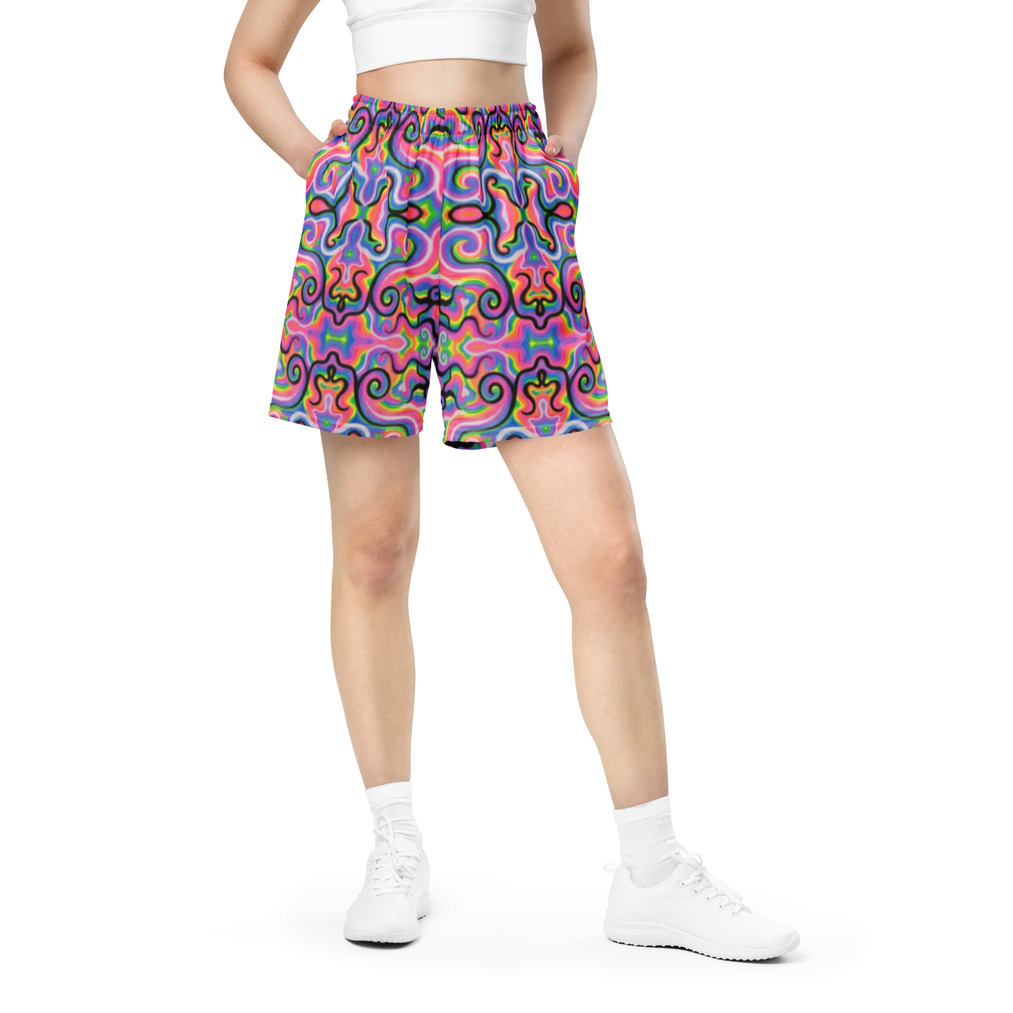 Soft Athletic Shorts (100% Recycled Material)- "Electric" Design