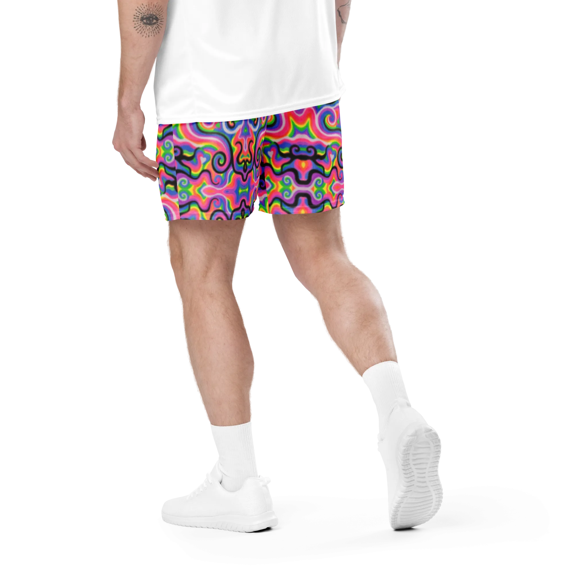 Soft Athletic Shorts (100% Recycled Material)- "Electric" Design
