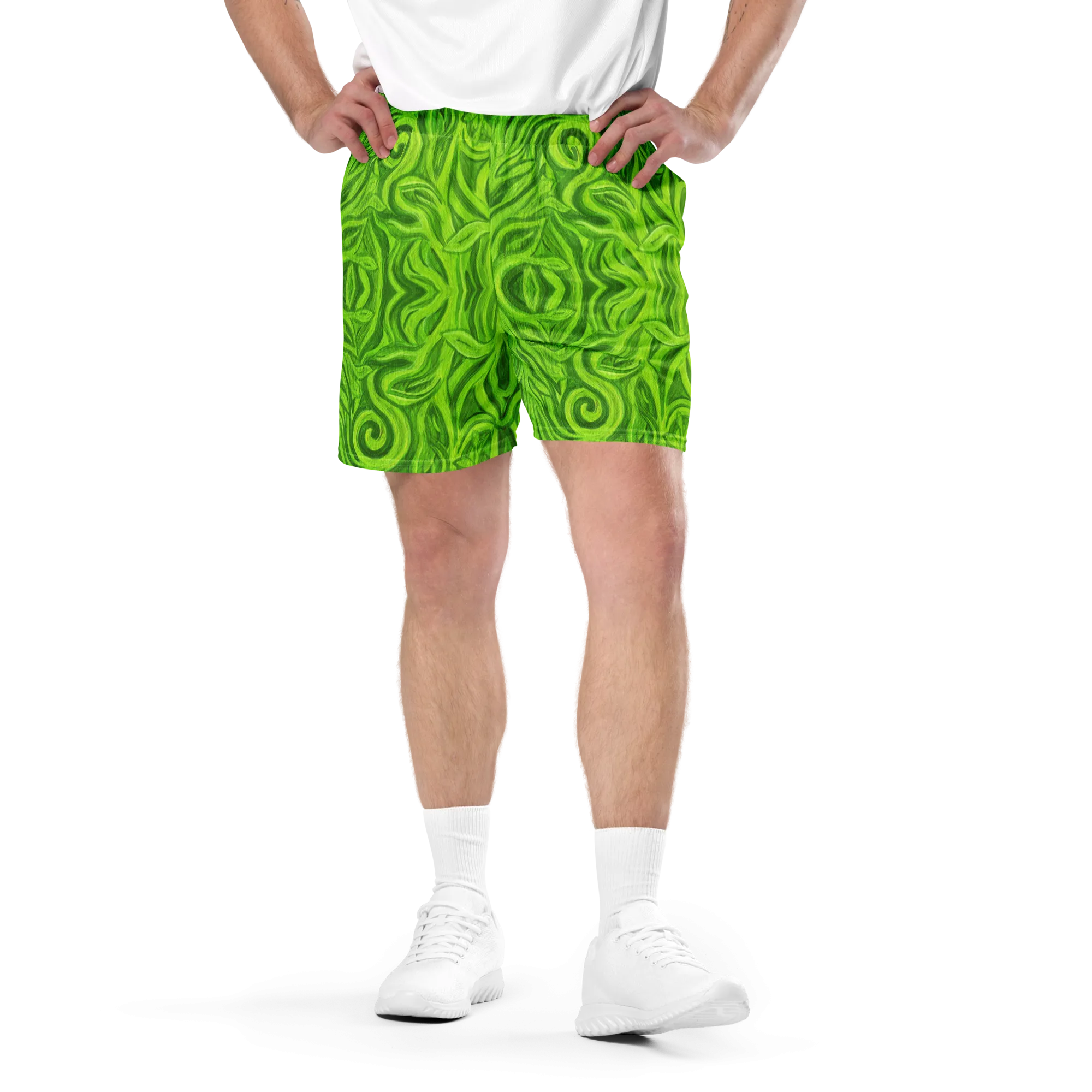 Soft Athletic Shorts (100% Recycled Material)- "Sprout" Design