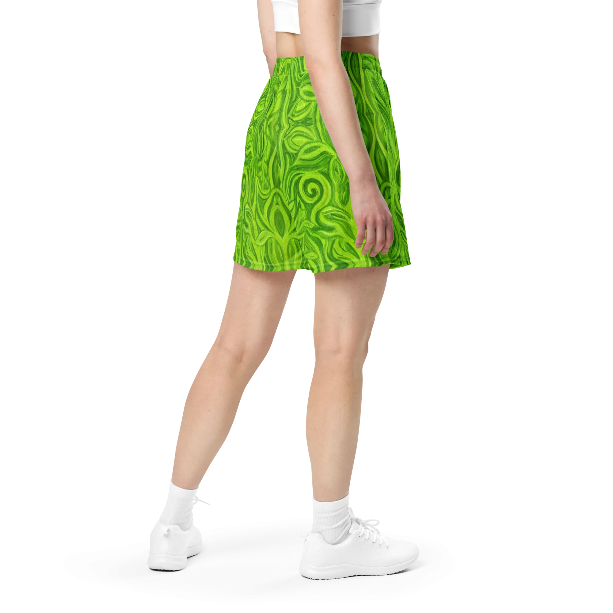 Soft Athletic Shorts (100% Recycled Material)- "Sprout" Design
