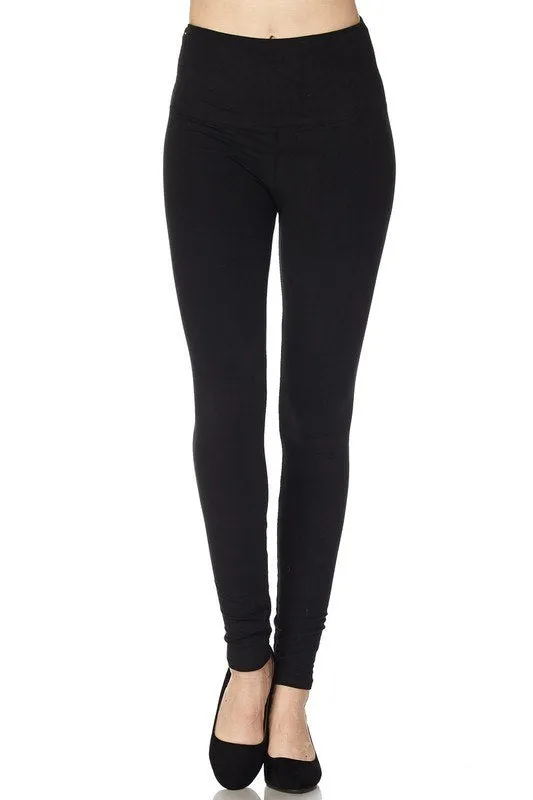 Solid Black Curvy Plus Size Leggings