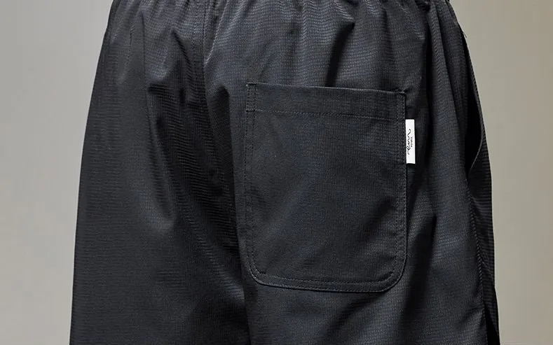 Solid Color Quick-Dry Wide-Leg Chino Shorts for Men with Stylish Patchwork