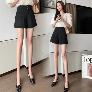 Solid Wide Leg Twill Shorts for Effortless Summer Style