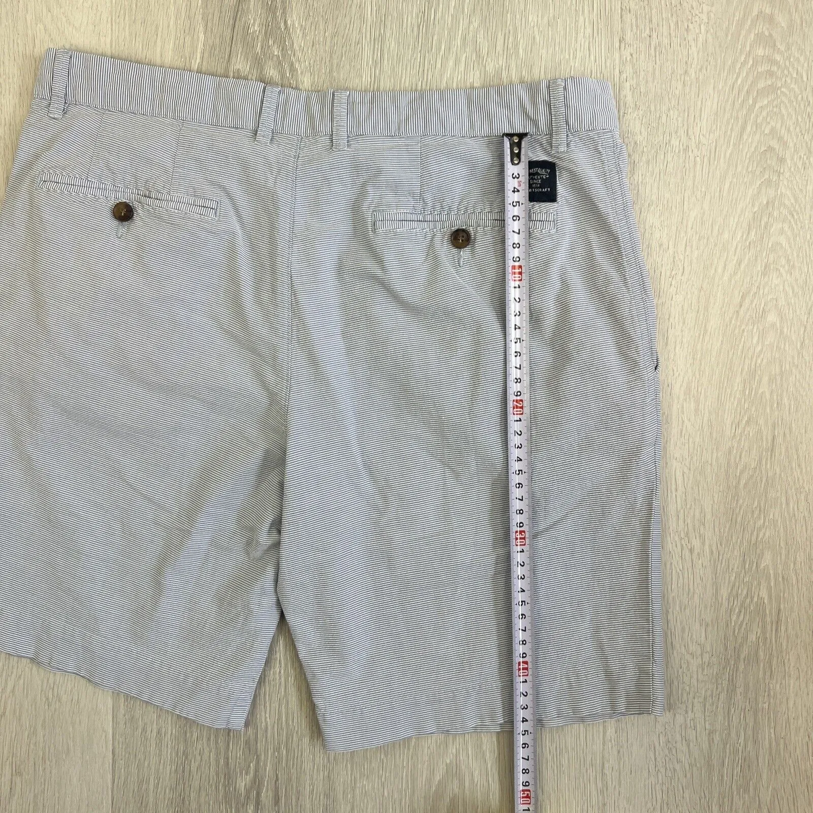 Sportscraft Mens Striped Chino Shorts Size 34