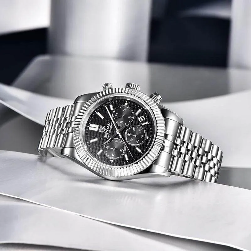 Stainless Steel Luminous Men's Sport's Quartz Watch