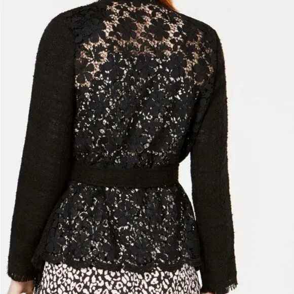 Stella Ginger Lace Boucle Wrap Jacket Black