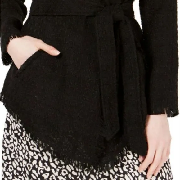 Stella Ginger Lace Boucle Wrap Jacket Black