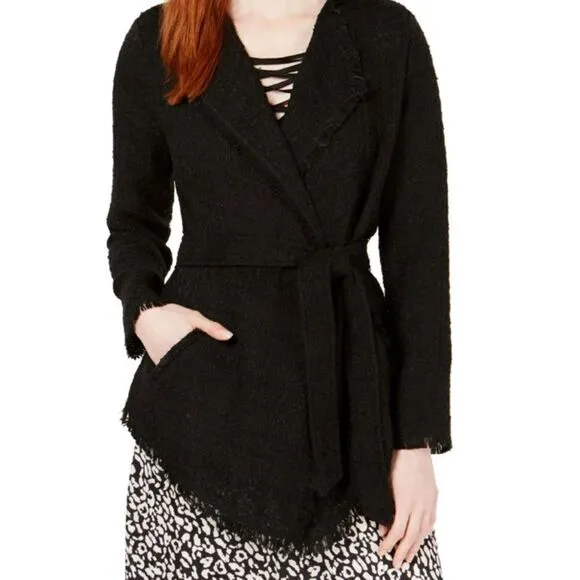 Stella Ginger Lace Boucle Wrap Jacket Black
