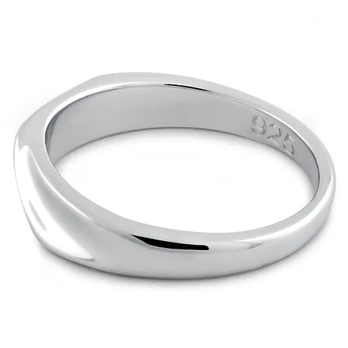 Sterling Silver Curvy Top Ring