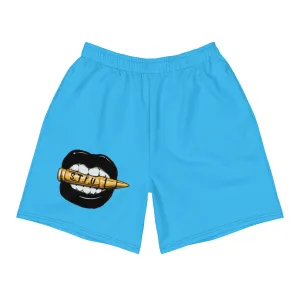 STFU Black Logo Men's Athletic Shorts - Blue