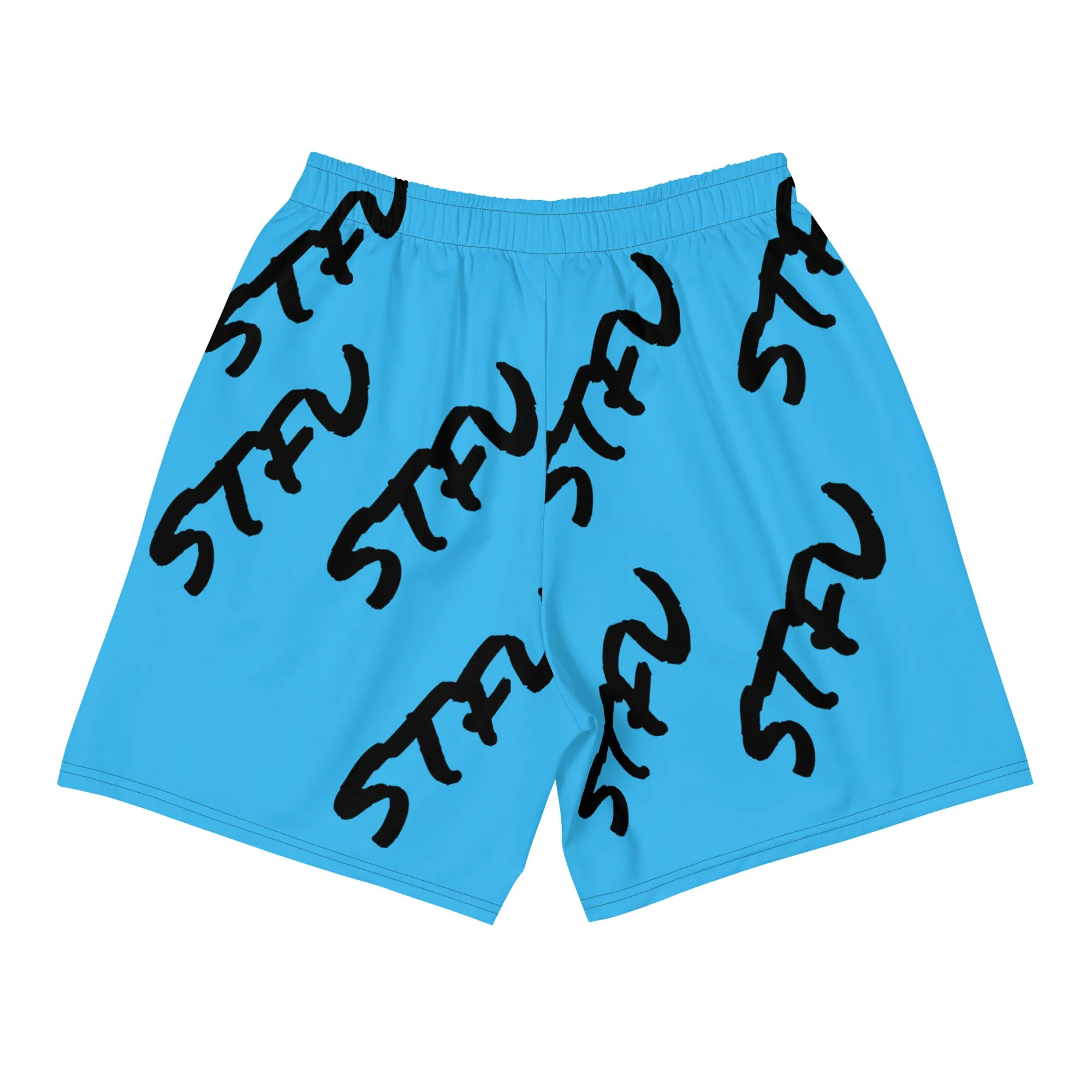 STFU Black Logo Men's Athletic Shorts - Blue