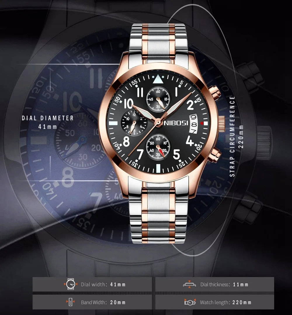Stock Clearance Offer - Original Nibosi Luxury Watch For Men - NBC 17
