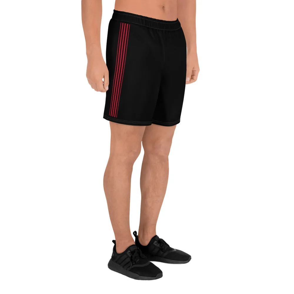 Striped Athletic Long Shorts