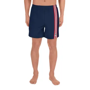 Striped Athletic Long Shorts