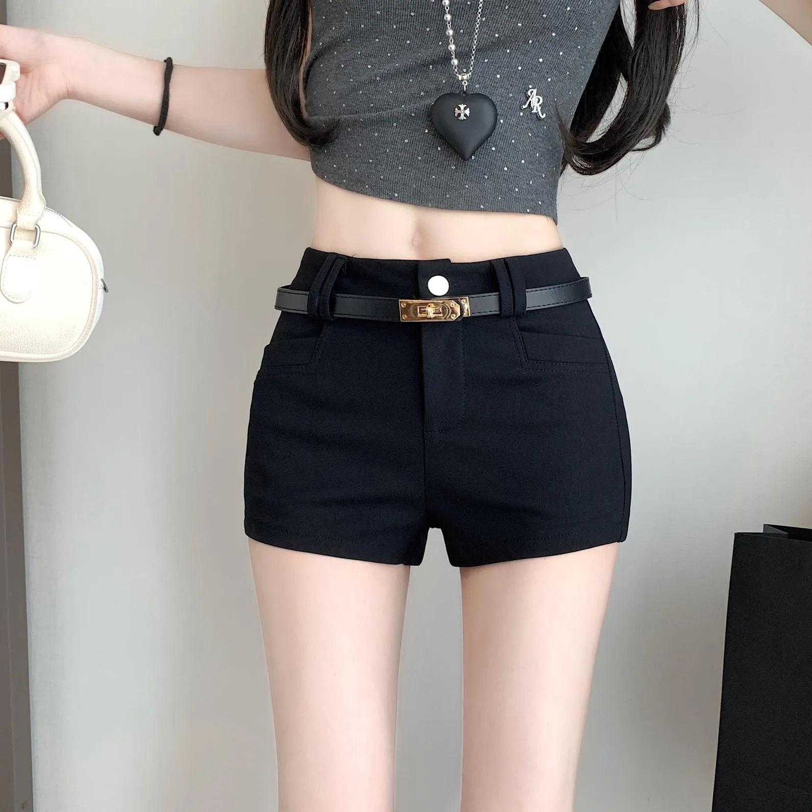 Stylish and Slimming Women's Solid Chino Shorts