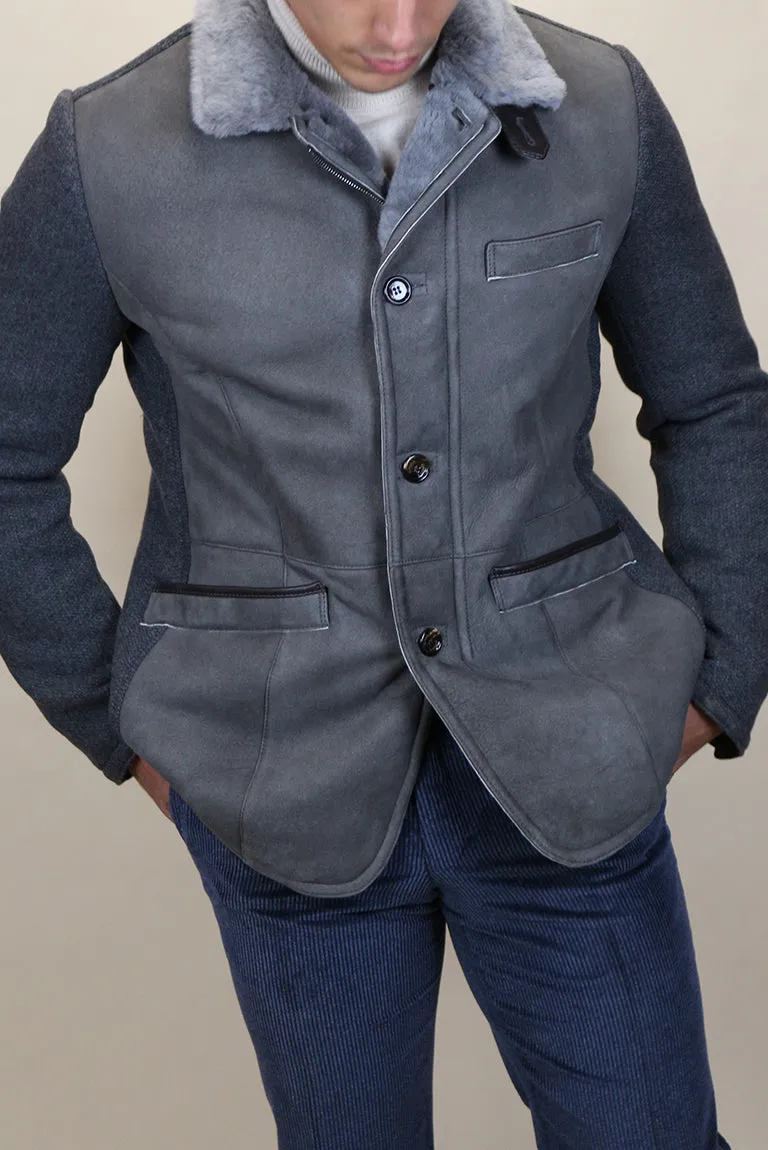 Suede and Knit With Leather Details