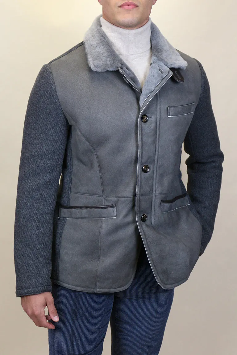 Suede and Knit With Leather Details