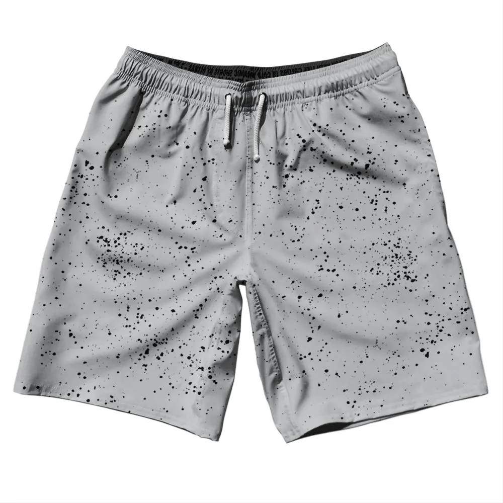 Super Fly Pattern Black and Grey Medium 10" Swim Shorts Made in USA