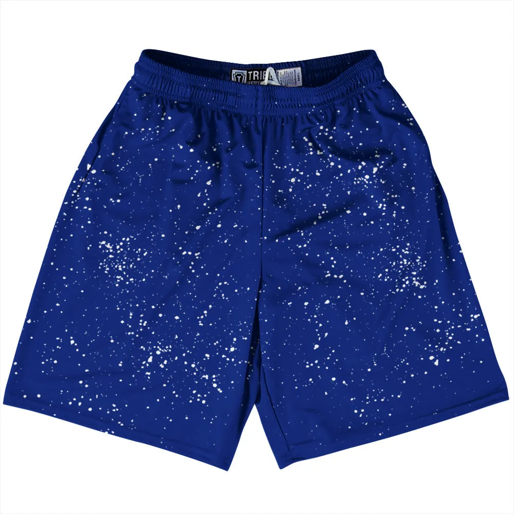 Super Fly Pattern Blue Royal and White Lacrosse Shorts Made In USA