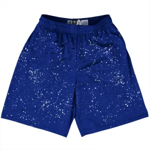 Super Fly Pattern Blue Royal and White Lacrosse Shorts Made In USA