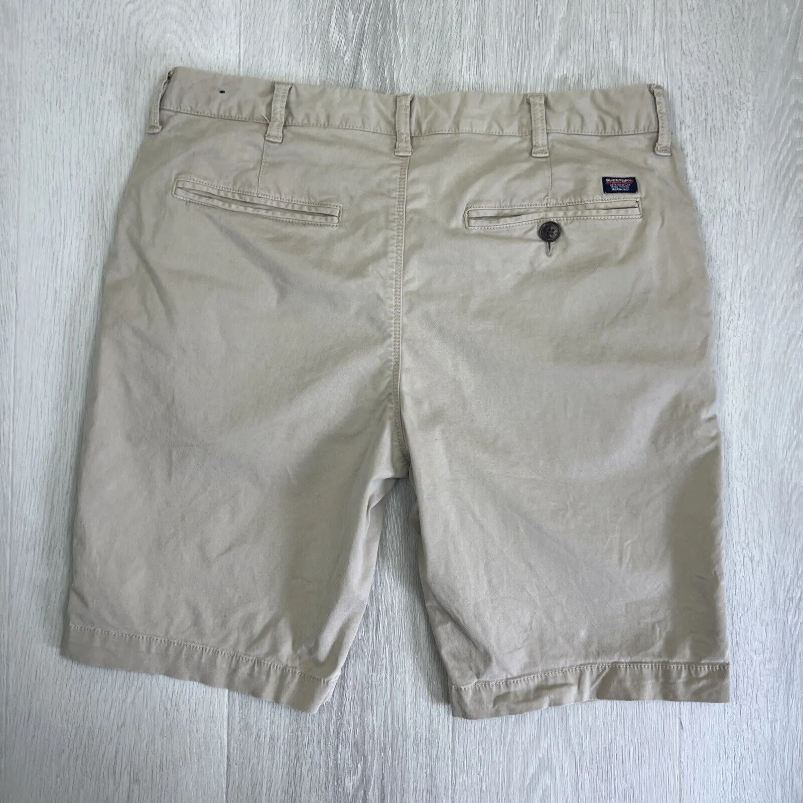 Superdry Mens Beige Chino Shorts Size 34