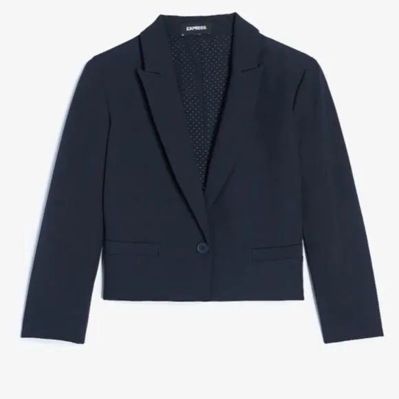 Supersoft Cropped One Button Blazer express Size L womens suit cardigan